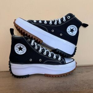 Converse Run Star Hike HI Black White Gum High Top Sneakers women’s 7.5 shoes